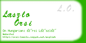 laszlo orsi business card